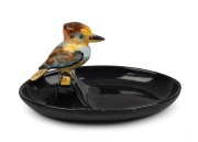 ROYAL WORCESTER rare kookaburra dish, circa 1923, stamped "Royal Worcester, Crown Ware, England, C.W.225", 7.5cm high, 14cm long