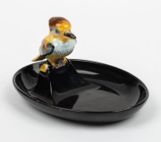 ROYAL WORCESTER rare kookaburra dish, circa 1923, stamped "Royal Worcester, Crown Ware, England, C.W.225", 7.5cm high, 14cm long - 2