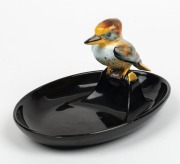 ROYAL WORCESTER rare kookaburra dish, circa 1923, stamped "Royal Worcester, Crown Ware, England, C.W.225", 7.5cm high, 14cm long - 3