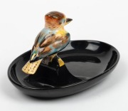 ROYAL WORCESTER rare kookaburra dish, circa 1923, stamped "Royal Worcester, Crown Ware, England, C.W.225", 7.5cm high, 14cm long - 5