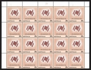 An accumulation of MUH blocks and part sheets in an album; values to $1. FV: $650+.
