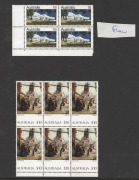 An accumulation of MUH blocks, gutter strips and part sheets in 2 albums; values to $10. FV: $400+