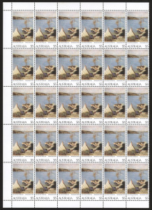 1970s definitive birds and paintings to $5 in sheets and large blocks; also a few lower denominations, (100s) MUH. FV: $890.