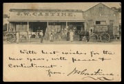 SOUTH AUSTRALIA: A collection of photographic postcards featuring street scenes and landscapes, J. W. Castine Universal Provider, Port Elliot Ladies' Bathing Beach, Morialta Gorge Bridge, Rundle Street horse-drawn tram, Hindmarsh Apollo Works fire,&nbsp;and ot