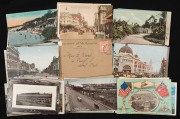 Postcards: MELBOURNE AND SURROUNDS: A collection of photographic postcards featuring views of such landmarks as Flinders St Railway Viaduct, Flemington Pavilion, Brighton Beach Pier, St Kilda Esplanade,&nbsp;among many others. Publishers/photographers include - 2