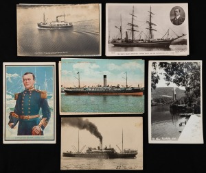 Postcards: AUSTRALIA & NZ - SHIPPING: A diverse range including British Antarctic Expedition Terra Nova, S.S. Rupara, S.S. Grantala, T.S.S. Kanowna, S.S. Coolgardie, S.S. Tangaroa, and others. (Total: 10; 4 unused; 6 used)