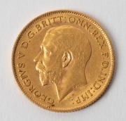Great Britain: 1912 Half Sovereign, George V, St. George reverse, EF. - 2