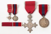 An M.B.E. (post 1936) in presentation case; an Elizabeth II Coronation medal in presentation box; together with the 2 relevant miniatures. (4 items).