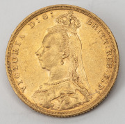 1888 Sovereign, Jubilee Head, St. George reverse, Melbourne, EF. - 2