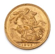 1905 Sovereign, Edward VII, Sydney, EF.