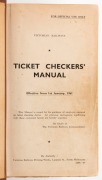 VICTORIAN RAILWAYS - Ticket Checkers' Manual, 1961 edition; a thick volume illustrating in colour every type of VR ticket, permit, metal pass, etc. - 2