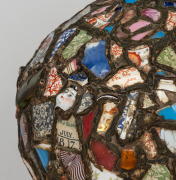 An unusual mosaic folk art vase, 19th/20th century, 38cm high - 6
