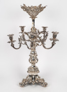 ELKINGTON & Co. exceptional antique English silver plated candelabra table centre piece, 19th century, 75cm high, 49cm wide