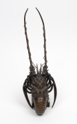 An antique Japanese bronze crayfish, Meiji Period, 19th century, 37cm long - 2