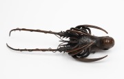 An antique Japanese bronze crayfish, Meiji Period, 19th century, 37cm long - 4