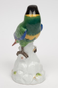 MEISSEN&nbsp;antique German porcelain parrot figure, 19th century, blue crossed swords mark to base, 22cm high - 3