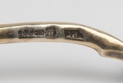 A boxed set of six Russian silver soup spoons, all handsomely adorned with enamel decoration, 19th/20th century, (marks difficult to decipher), ​​​​​​​18.5cm long, 304 grams total - 4