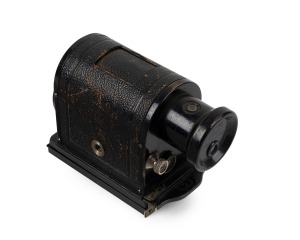 ZEISS IKON: Rare Ergo detective camera, c. 1927, with Tessar 55mm f4.5 lens [#902193]. Designed to look like a monocular and shoot film at right angles.