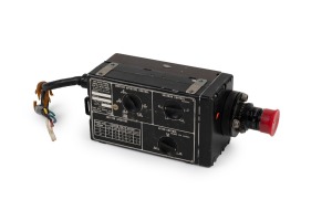 LEITZ CANADA: Type KB-3AT gun camera [#5409], c. 1956, with LB-5AT data card, 35mm f2.8 lens, lens cap, and three Leitz Canada lens filters.