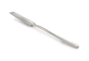 1 · A Georgian sterling silver marrow scoop, made in London, circa 1763, 22cm long, 41 grams.