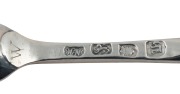 A Georgian sterling silver marrow scoop, made in London, circa 1763, 22cm long, 41 grams. - 2