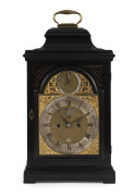 An antique English George III two train spring table clock, circa 1790, 51cm high, 26cm wide, 17cm deep.