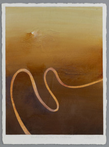 JULIUS (JULES) SHER (1934 - ), Track and Evening Star, The Nullarbor, acrylic on paper, signed lower right "Jules Sher, '91". 38 x 28cm, 60 x 49cm overall