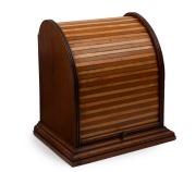 An unusual antique desk compendium with tambour roll top, 19th century, 30cm high, 28cm wide, 21cm deep