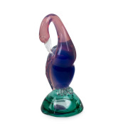 A Murano glass flamingo statue in the manner of Archimede Seguso, 26cm high