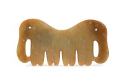 Hongshan culture&nbsp;(3500 B.C.E.-2200 B.C.E.) ancient Chinese jade ritual cloud scroll comb plaque pendant,&nbsp; 9.2cm wide