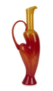KOSTA BODA "ARTIST'S CHOICE" impressive orange and red Swedish art glass jug, by KJELL&nbsp;ENGMAN, engraved signature to base and bearing original labels, 51cm high.