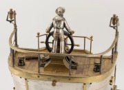 HELMSMAN&nbsp;impressive antique French industrial clock by&nbsp;Guilmet, 19th century, with key and pendulum. Note: Later ebonised timber base. 29.5cm high. - 7