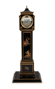 ELLIOTT of London, vintage chinoiserie miniature long cased clock with time only movement, 20th century, 60cm high