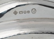 ASPREY&nbsp;vintage English sterling silver tray with&nbsp;hallmarked&nbsp;for 1953 and includes the visage of King Faisal II of Iraq as part of the hallmarks and engraved&nbsp;with the royal cypher for the late King. 41cm wide, an impressive 1940 grams. - 2
