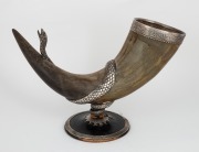 An antique silver mounted table snuff mull with applied snake decoration, 19th century, ​​​​​​​19cm high, 32cm wide - 2