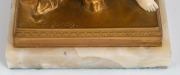 ALEXANDOR (SANDOR) GARAY (Hungary, 1870-1916) Antique gilt bronze and carved ivory statue of a dancing lady, mounted on a white onyx base, early 20th century, signed by the artist to the plinth and inscribed "AKT.&nbsp;Ges. Gladenbeck. Berlin", 26.5cm high ove - 4