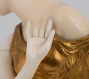 ALEXANDOR (SANDOR) GARAY (Hungary, 1870-1916) Antique gilt bronze and carved ivory statue of a dancing lady, mounted on a white onyx base, early 20th century, signed by the artist to the plinth and inscribed "AKT.&nbsp;Ges. Gladenbeck. Berlin", 26.5cm high ove - 6