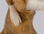 ALEXANDOR (SANDOR) GARAY (Hungary, 1870-1916) Antique gilt bronze and carved ivory statue of a dancing lady, mounted on a white onyx base, early 20th century, signed by the artist to the plinth and inscribed "AKT.&nbsp;Ges. Gladenbeck. Berlin", 26.5cm high ove - 7