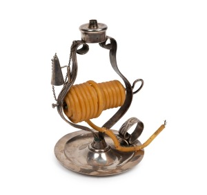 41 · An antique Spanish silver wax jack, 19th/20th century, ​​​​​​​16cm high