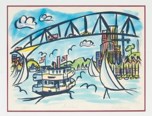 PHILIP BEADLE (1959 - ), Auckland, colour lithograph, 69/125, signed and titled in the lower margin, 48 x 53cm, 77 x 92cm overall