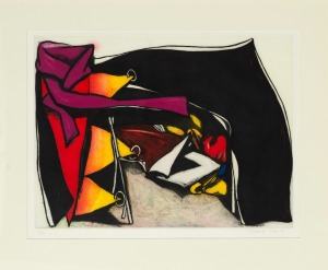 FREDERICK HAROLD CRESS (1938-2009), Whisperings, colour lithograph, 12/30, signed lower right "Cress, '85", 49 x 63cm, 75 x 87cm overall