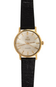 OMEGA "Seamaster" automatic gents wristwatch in 18ct solid gold case with Omega box, ​​​​​​​3.8cm wide including crown