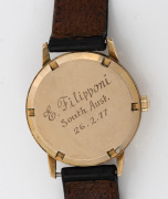 OMEGA automatic gents wristwatch in 9ct solid gold case with baton numerals and date window, 3.8cm wide&nbsp;including crown - 2