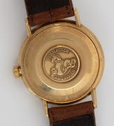 OMEGA "Seamaster De Ville" automatic gents wristwatch in 18ct solid gold case with date window and baton numerals, housed in an Omega box, ​​​​​​​3.6cm wide including crown - 2
