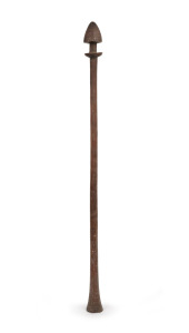 A Vanuatu tribal club with incised decoration, 19th century, 97cm long
