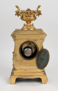 A fine quality antique French Empire gilt bronze mantle clock, finely cast lyre style case with all over Rococo decoration, time and bell striking eight day movement with outside count wheel and silk suspension, circa 1830, 48cm high - 2