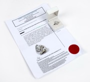 An 18ct white gold and diamond cluster ring, central marquise cut diamond approximately 1.12ct, surrounded by brilliant&nbsp;and baguette cut diamonds, with insurance valuation document ($18,350), 8 grams total. - 4