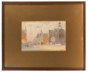 JOHN SOMMERS Snr (1846-1930), (Melbourne street scene), watercolour, signed lower right "J. Sommers Sen.", 16 x 24cm, 37 x 45cm overall. - 2