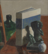 FLORA LANDELLS (1889-1981), still life, oil on board, signed lower left "Landells, '48", 38 x 35cm, 47 x 43cm overall.
