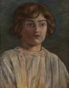 DORA LYNELL WILSON (1883-1946), (portrait of a young girl), pastel, signed lower left "Dora L. Wilson", 42 x 33cm, 63 x 54cm overall.